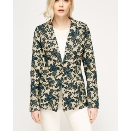 Printed Blazer - Green