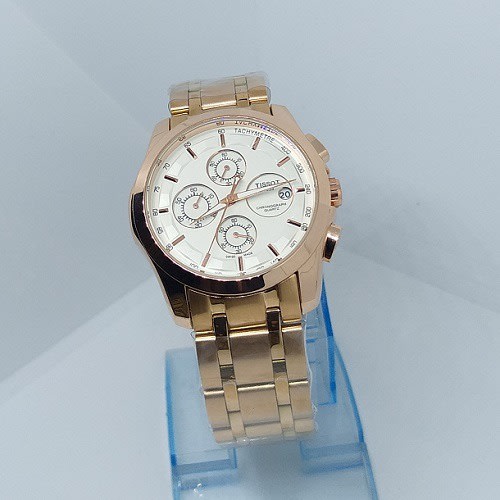 Coutourier White Dial Stainless Steel Watch - Rose Gold