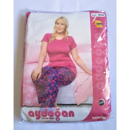 2 Piece Women Pyjamas /Sleep Wear - Purple Mix