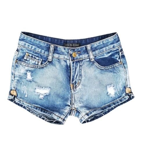 Ladies Denim Bumshort- Blue
