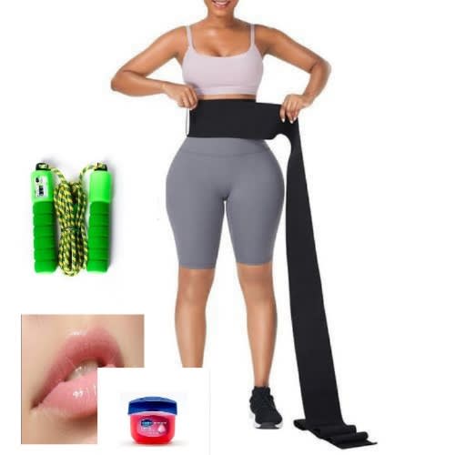 Waist Trainer Long Belt Tummy Wrap Slimming Belt  And Free Skipping Rope