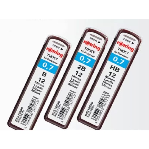 Rotring Tikky Mechaniical Lead Refill - 0.7mm - 3 Pieces