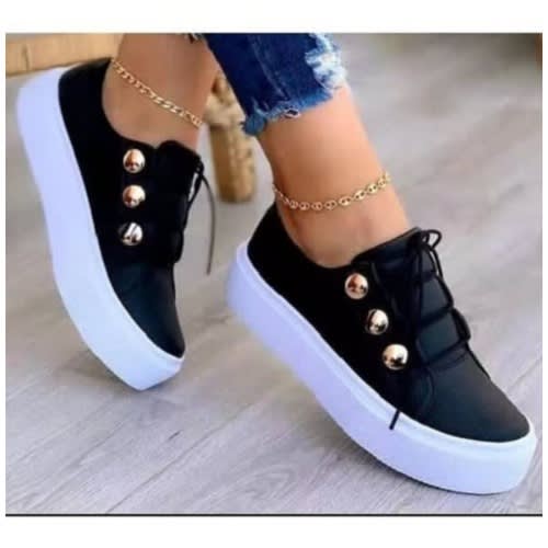 Ladies Sneakers- Black
