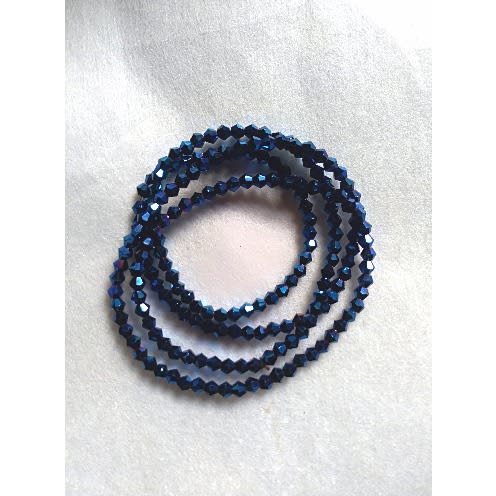 Blue Stone Waist Beads-set Of 3