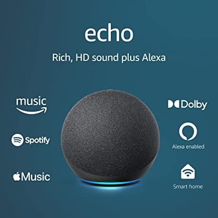Amazon Echo Dot (4th Gen) - Smart Speaker With Alexa - Charcoal