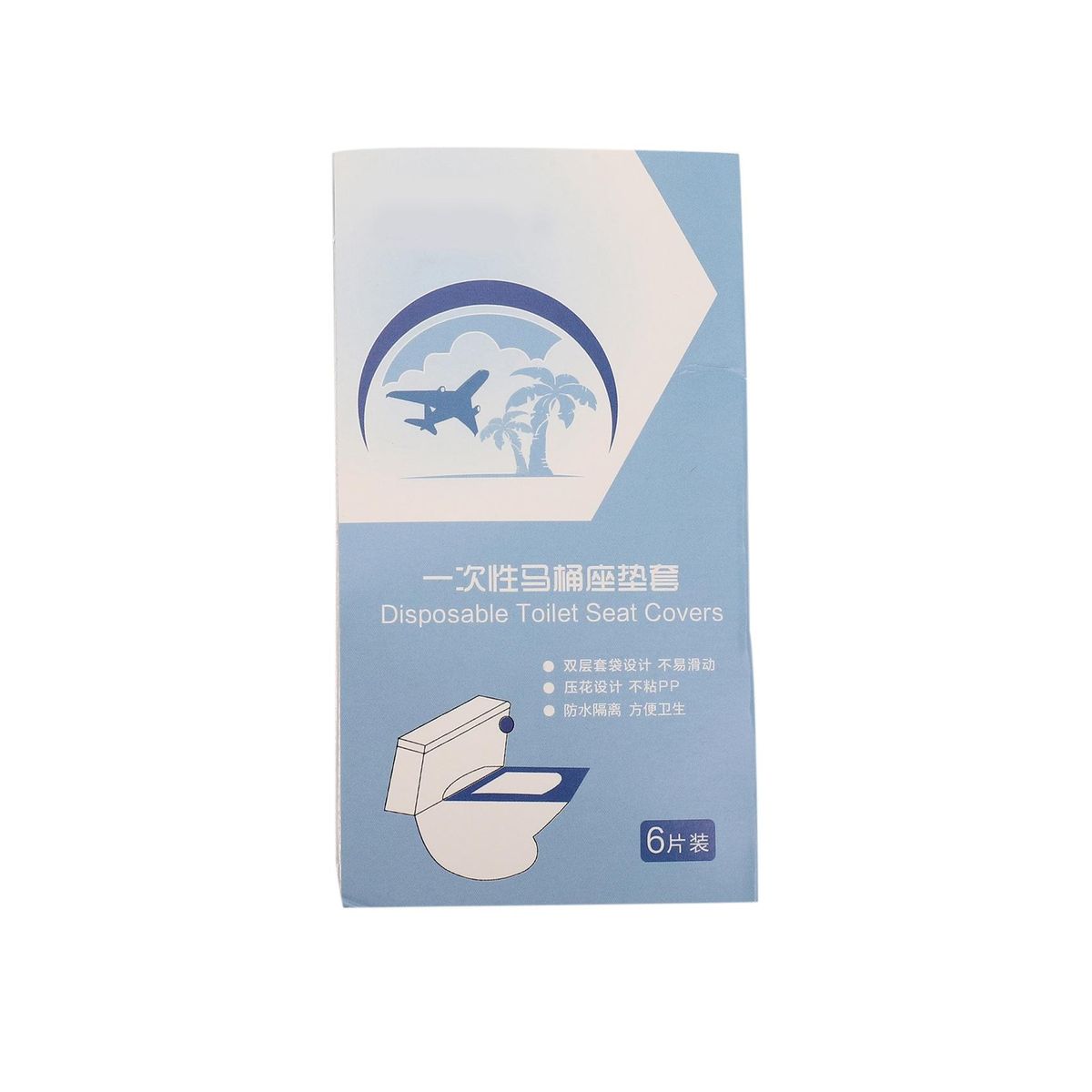 1 bag (6pcs) Disposable Travel Safety PE Plastic Toilet Seat Cover Mat Cushion Maternity Waterproof Antibacterial Potty Pad