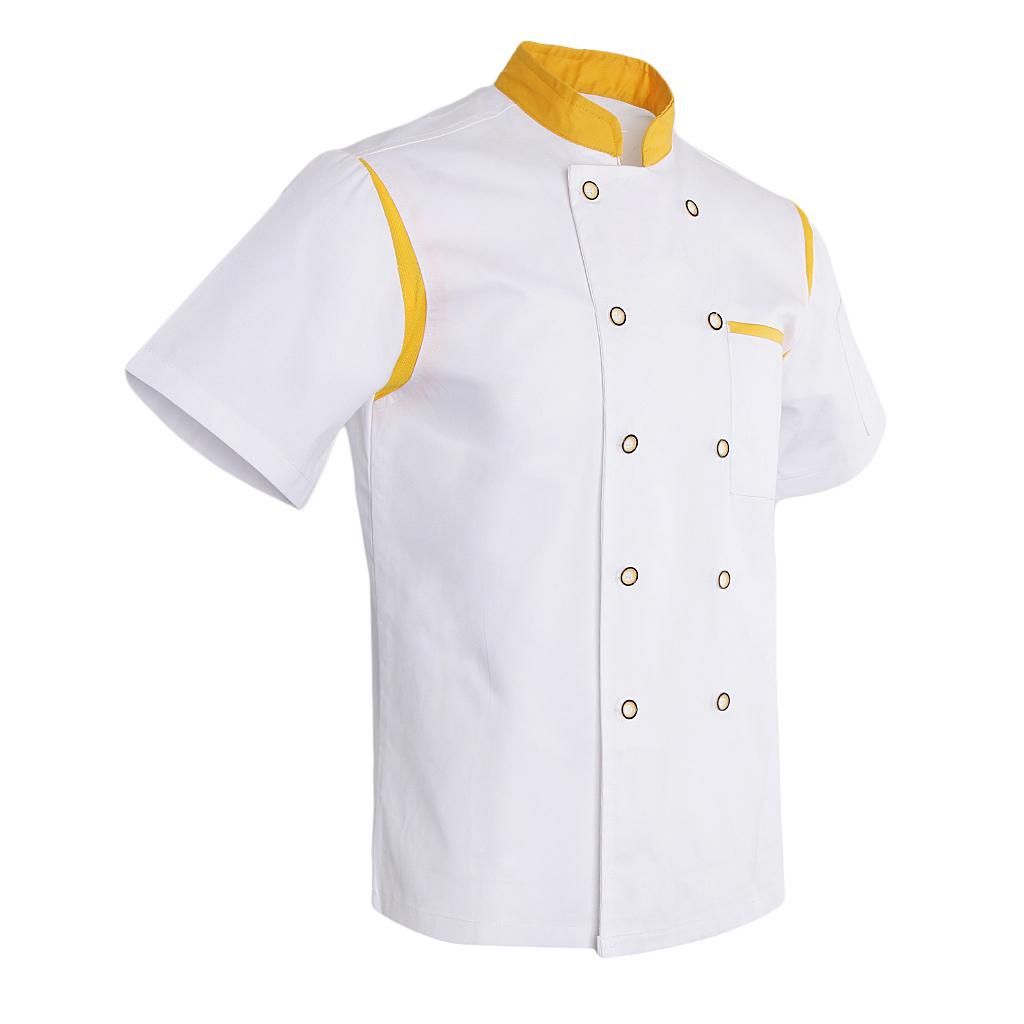 Men's Women's Chef Jacket Baker Jacket Chef Shirt Chef's 3XL Yellow