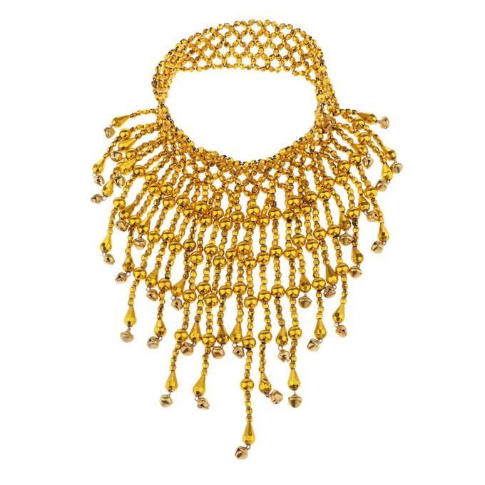 Beading Choker Dainty Necklace   Belly Dance Womens Jewelry Golden