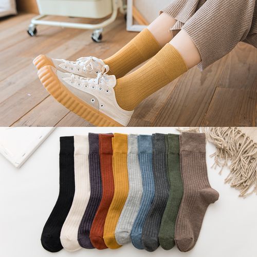 Women Autumn Winter Socks,Casual Cotton Sock 10 Pairs