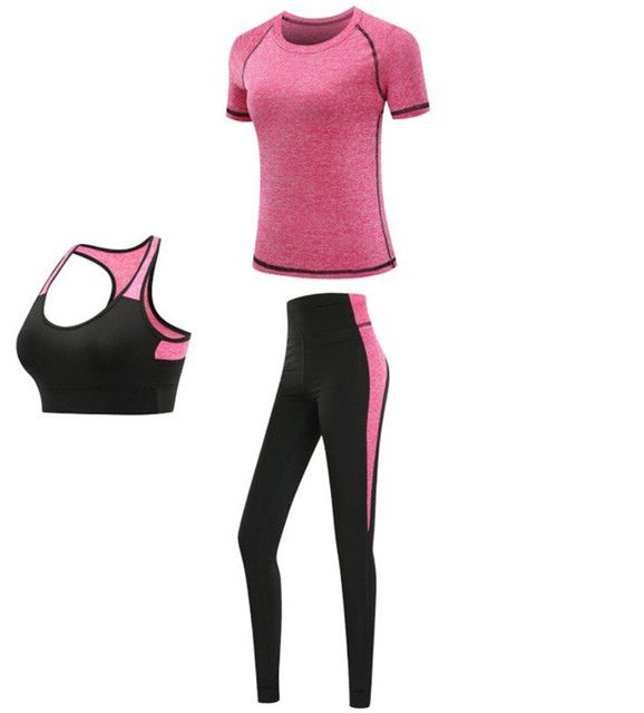 Quick Dry Women Sportswear 4pcs Set Gym 3 Piece Set G_S