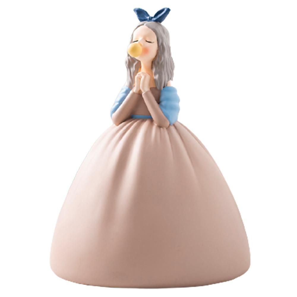 Home Decoration Nordic Style Bubble Girl Sculpture Creative Piggy Bank Sculpture Modern Art Creative Birthday Gift(Pink)