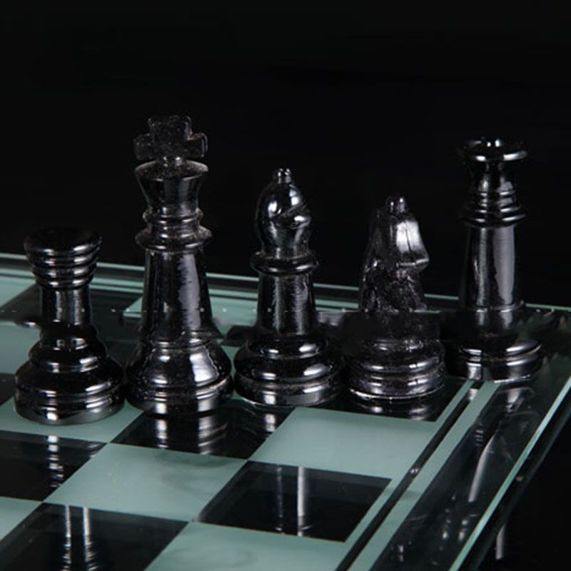 GlProfessional Chess Historical Luxury Backgammon Game Souvenir Chess Medieval Crystal Tournament Jeux Entertainment OA50XQ