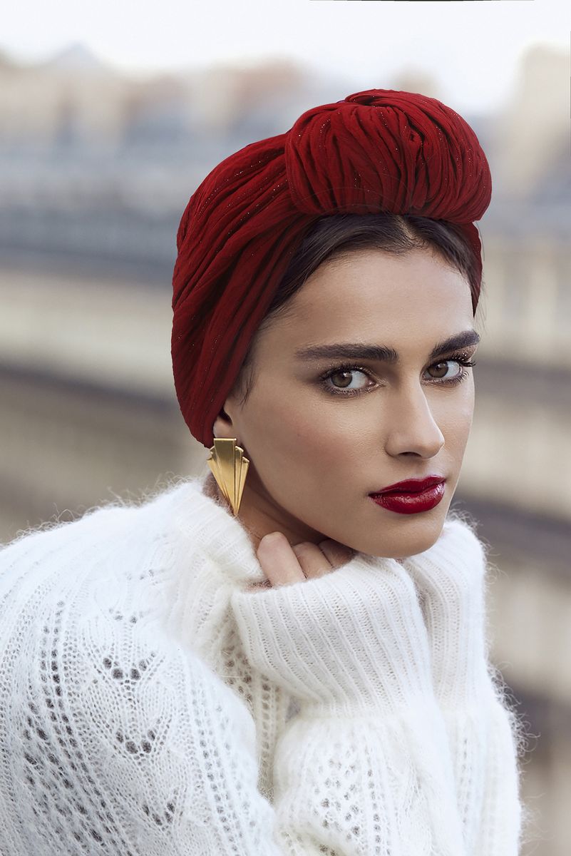 Silver Horns Baotou Turban Hat Fashion