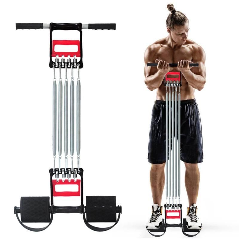 (A)Spring Chest Developer Expander Men Fitness Tension Puller Muscles Exercise Workout Fitness Equipment Resistance Bands WAR