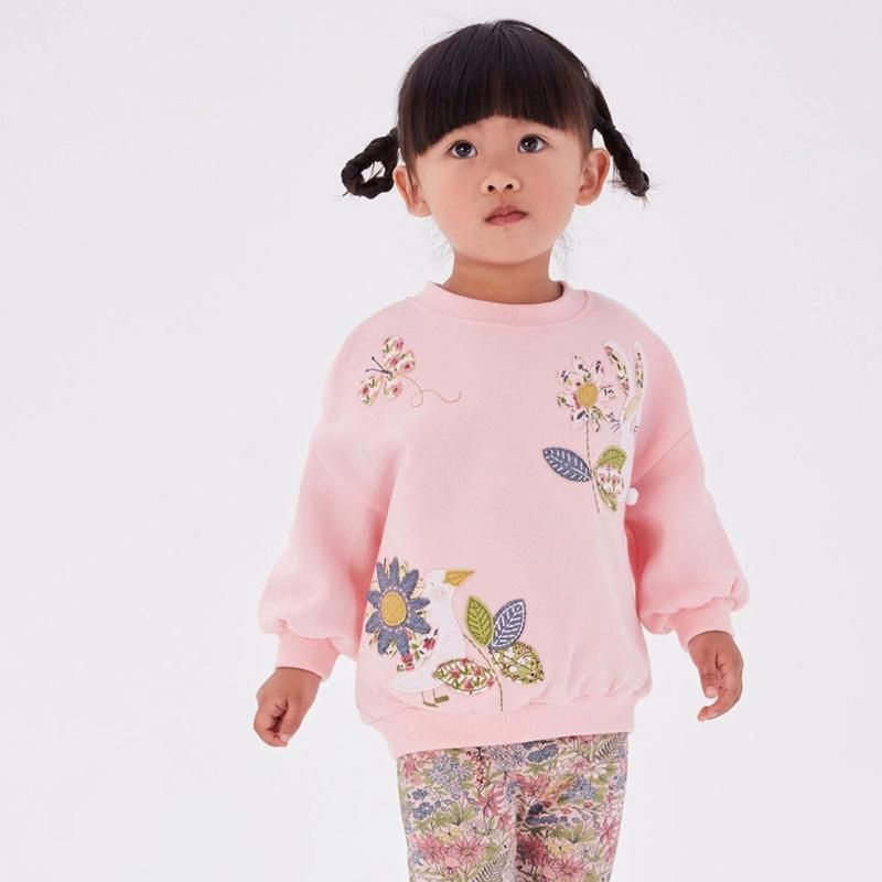 Girls Sweatshirt Cartoon Long Sleeve Sweatshirt Pink