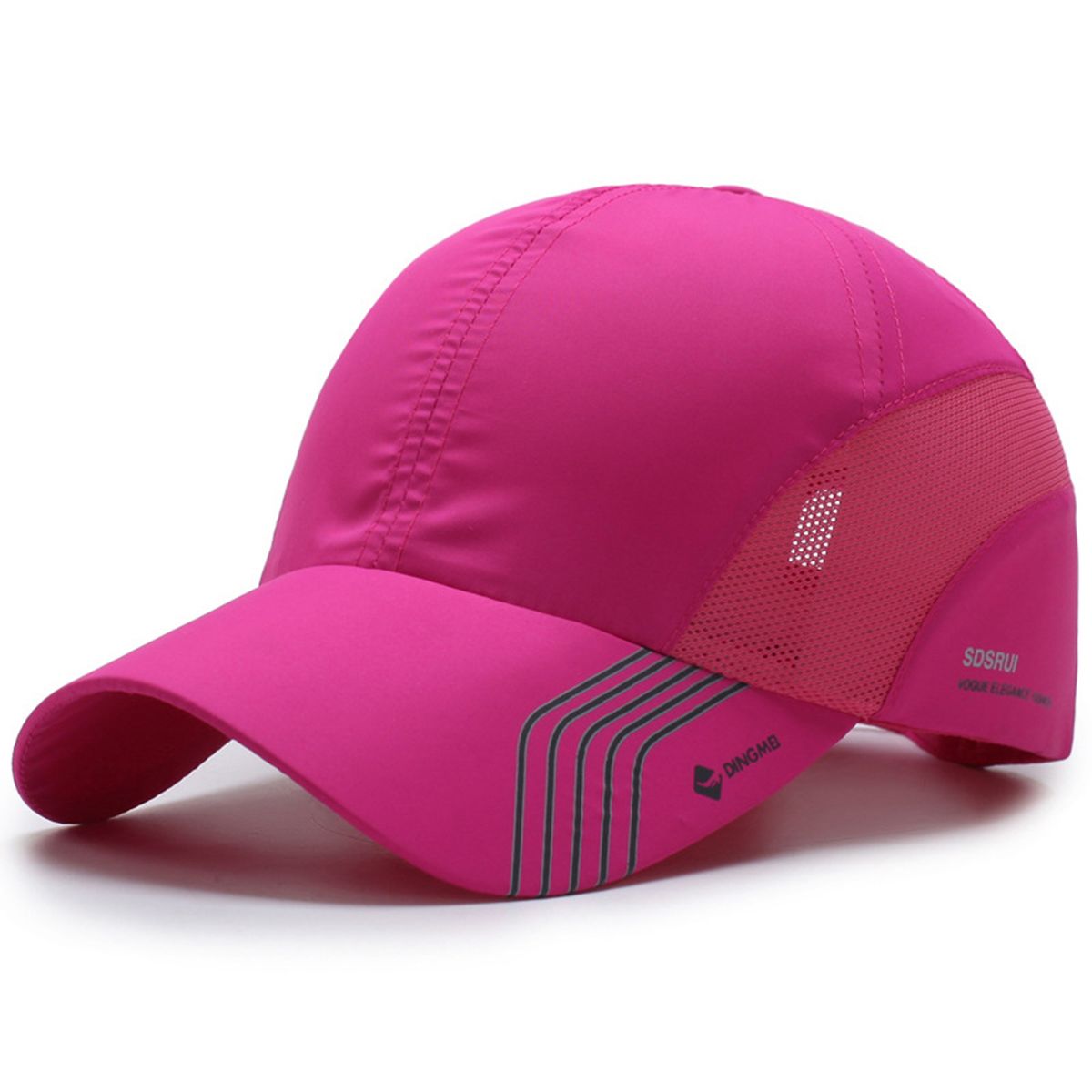 Baseball Cap Summer Hat Outdoor Mesh Hat-Fuchsia