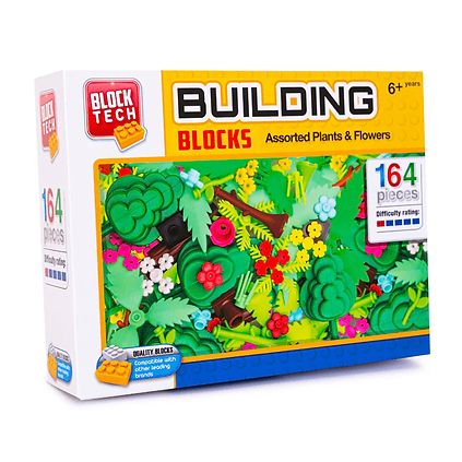 164 Building Blocks Assorted Plants & Flowers