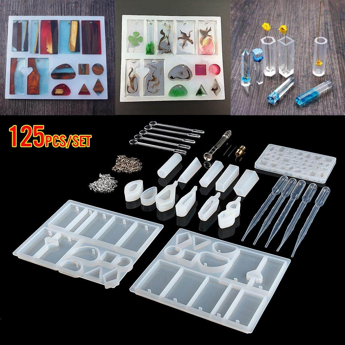 77Pcs Resin Casting Molds Kit Silicone Mold Jewelry Pendant Mould Craft DIY Set