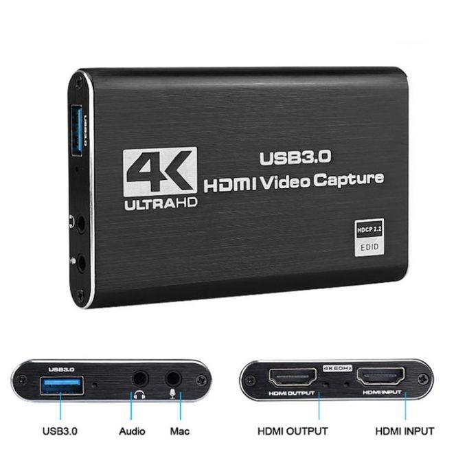 USB 3.0 HDMI Video Capture Card 4K 1080P HD Recorder For Game/Video