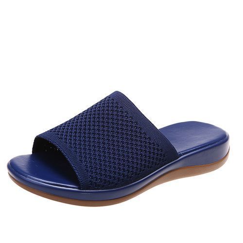 Ladies Fashion Sandals Platform Wedge Casual Slippers - Blue