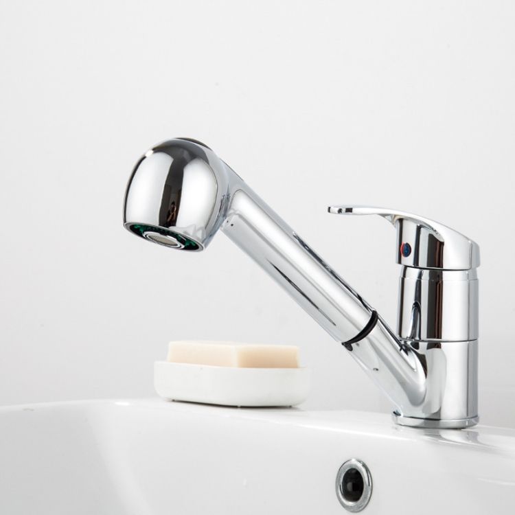 Pull-out Kitchen Faucet , Specification: Copper Chrome