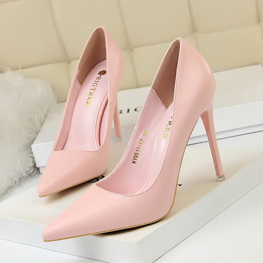 Women's high heels 7.5CM simple high heels Pink