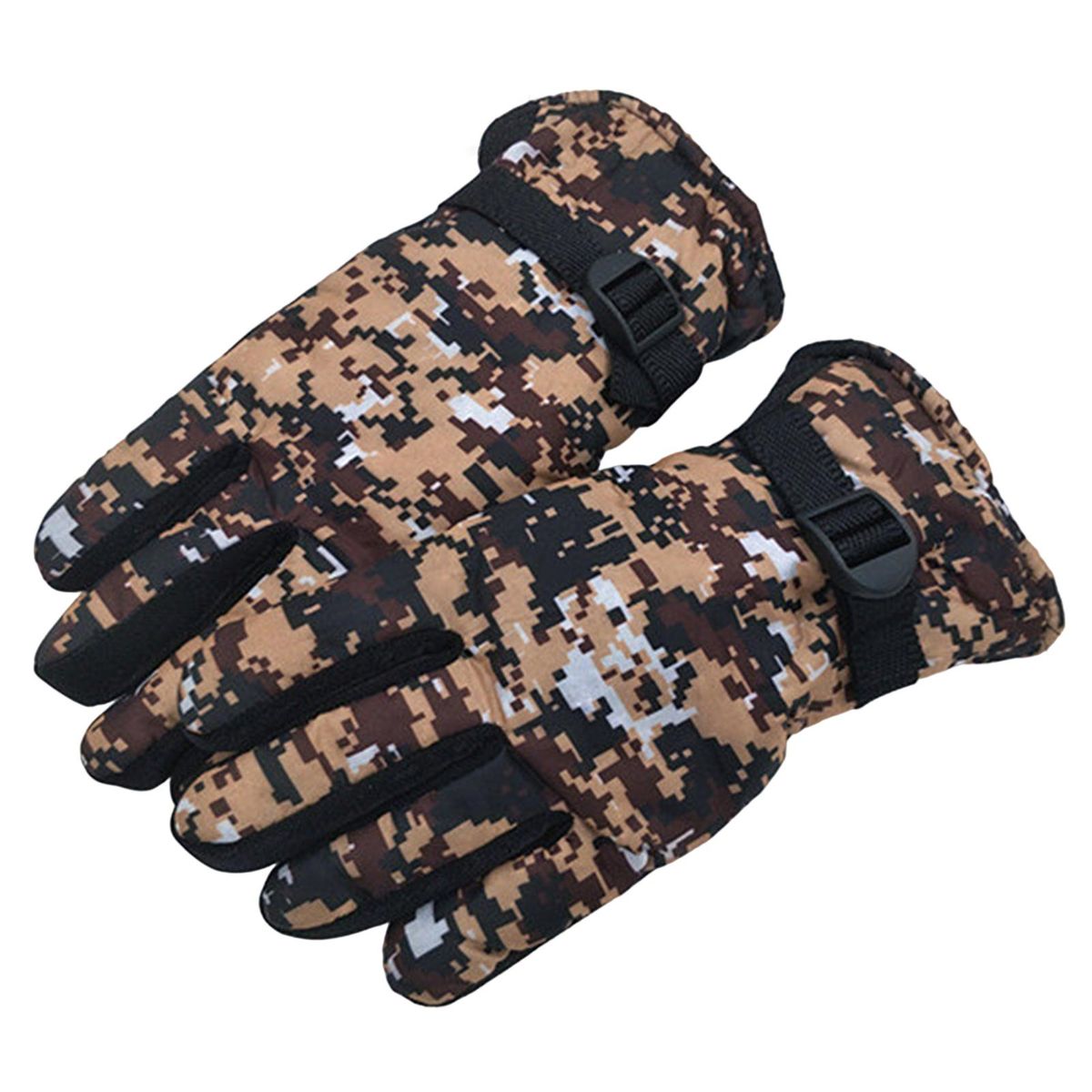 1 Pair Thermal Non-slip Full Fingers Thermal Brown