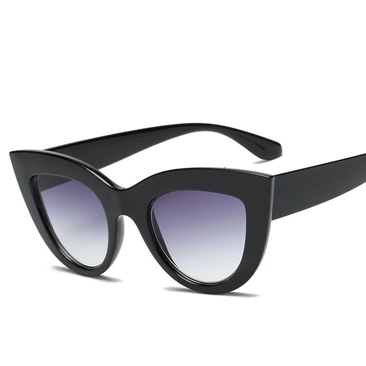 Cat Eye Mirrored Metal Frame UV400 Sunglasses For Women
