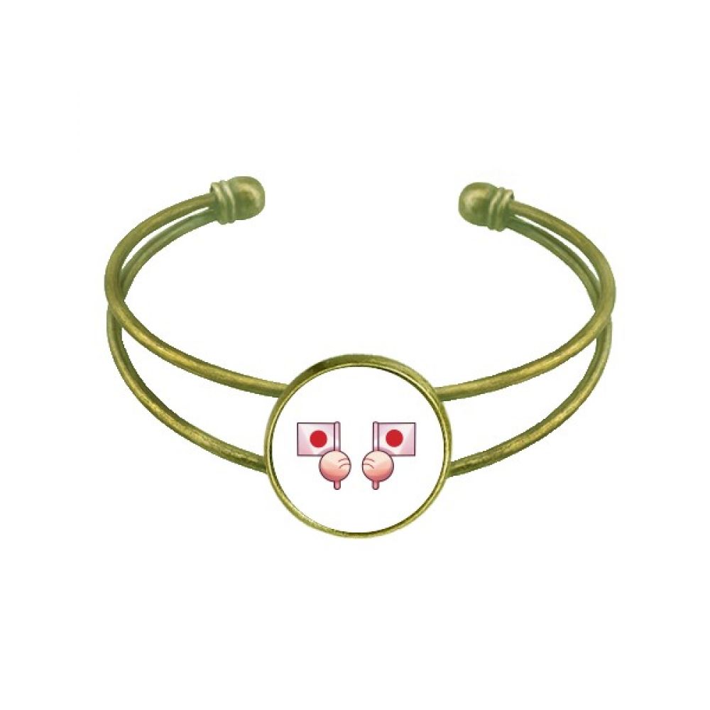 Japan Flag Asia Bracelet Bangle Retro Open Jewelry