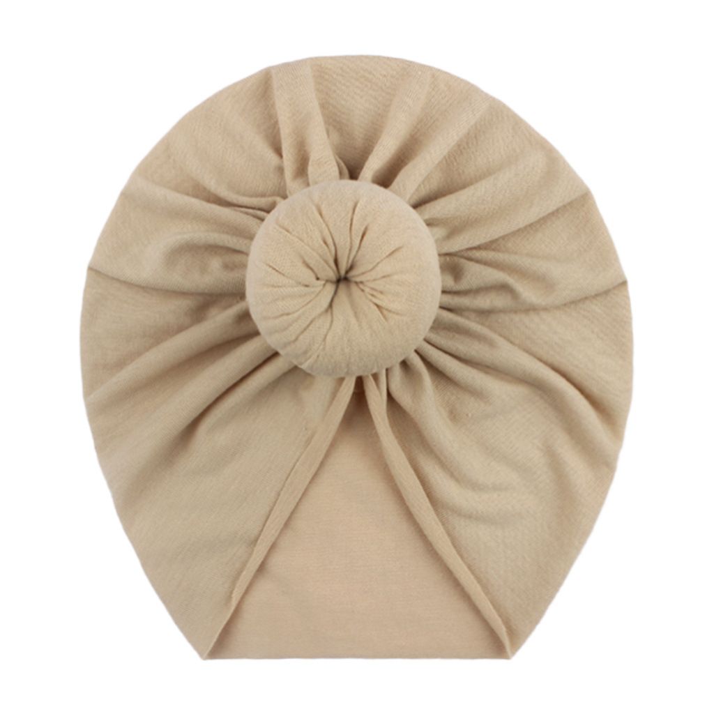 (Light Coffee)Lovely Donuts Baby Hat Soft Baby Girls Hats Turban Infant Toddler Newborn Cap Bo XXA