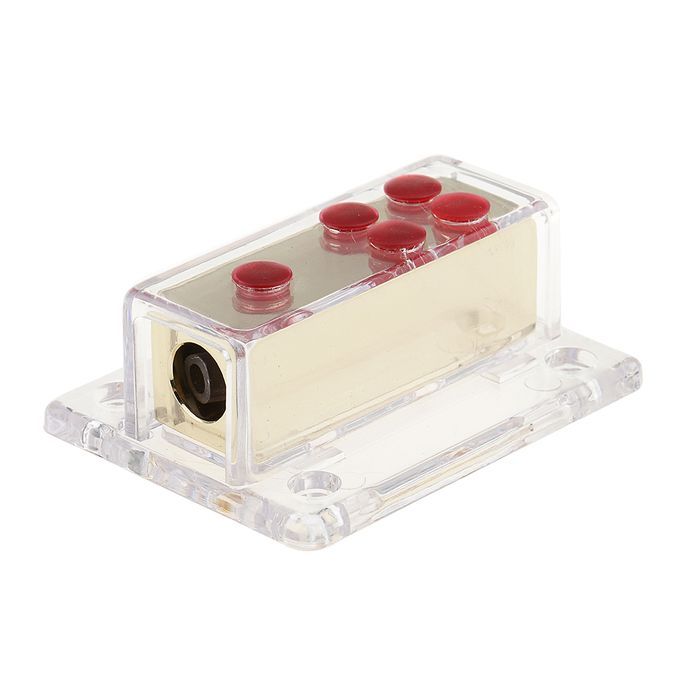 Car 12V Power Distributor Block 1AWG Input To 4 AWG Output Cable
