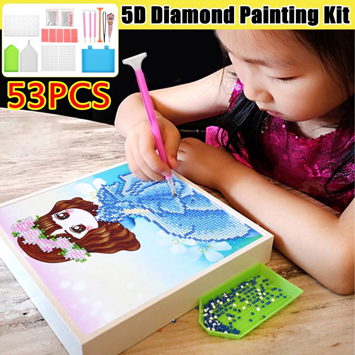 53PCS Diamond Tools Kit 5D Embroidery Accessories Set