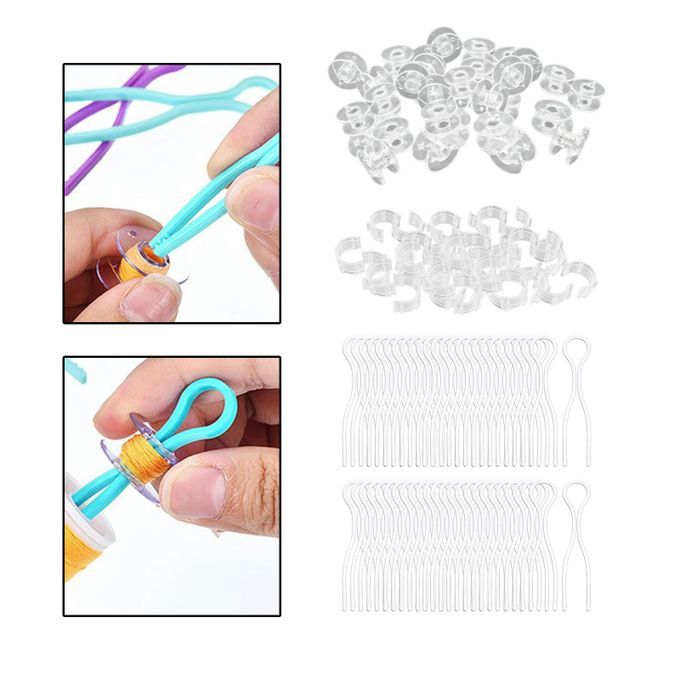 150Pcs Bobbin Holders Kit Sewing Thread Spools Clamps Multipurpose For