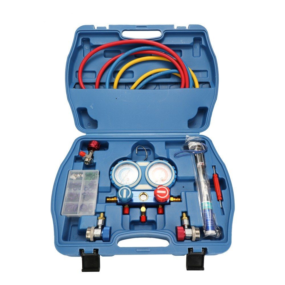Car Air Conditioning Refrigerant Freon Double Valve Pressure