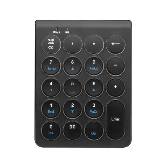 Wireless Bluetooth Numeric Keypad 19-Key Round Keycap 10m