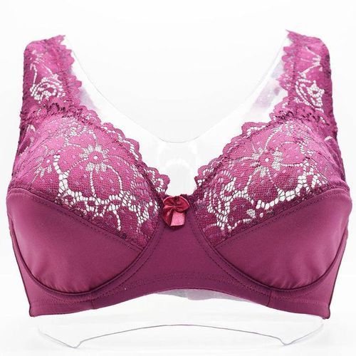 Women Floral Unlined Lace Bra Perspective Brassiere Y Lingerie Underwired Te Underwear Plus Size Bras B C D E F Cup