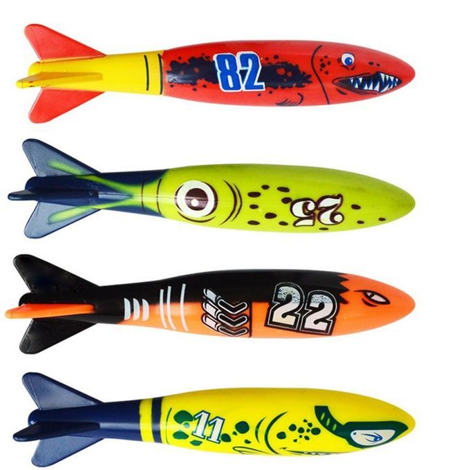 4Pcs/Set Diving Torpedo Underwater Swimming Playing Toy Sport Training Tool