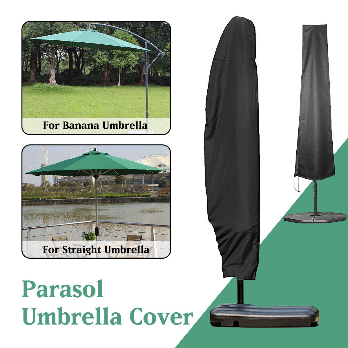 Parasol Cove Outdoor Garden Patio Sunshade Protection Waterproof For Banana Umbrella 280cm