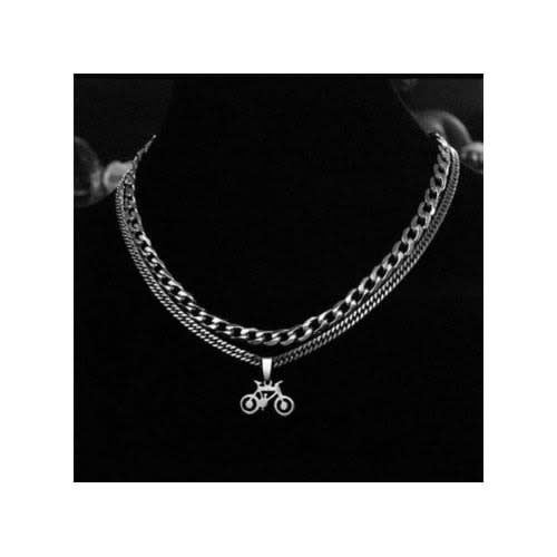 Cuban Link Chain With Bicycle Pendant