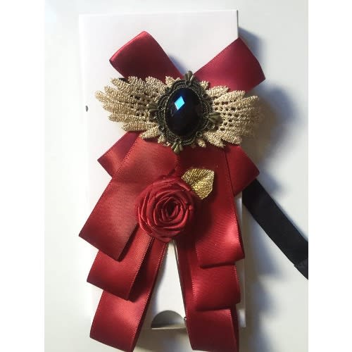 Luxury Stylish Men's Bow Tie - Wine