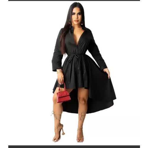 Shirt Dress - Black