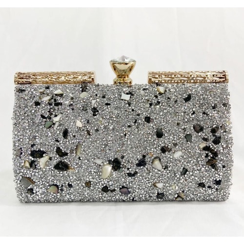 Rhinestone Purse - Silver