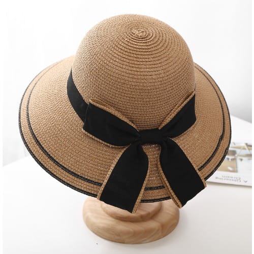 Straw Beach Mum Hat- Brown