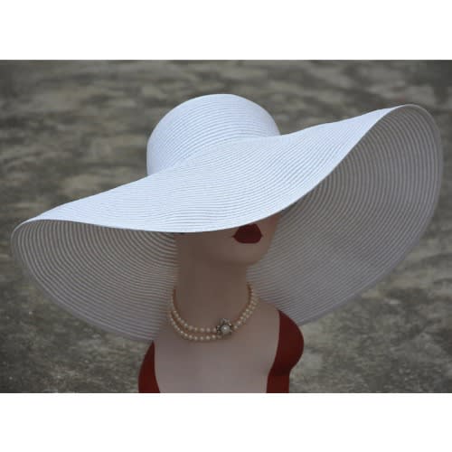 Brim Straw Hat - White