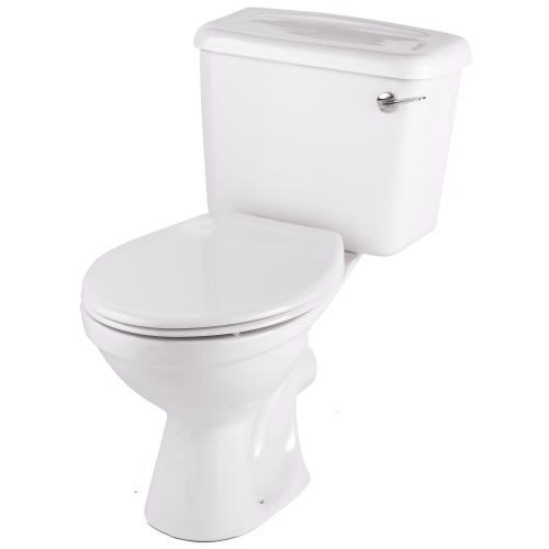 Hand Flushing Toilet Seat & Wall Mounted Tank