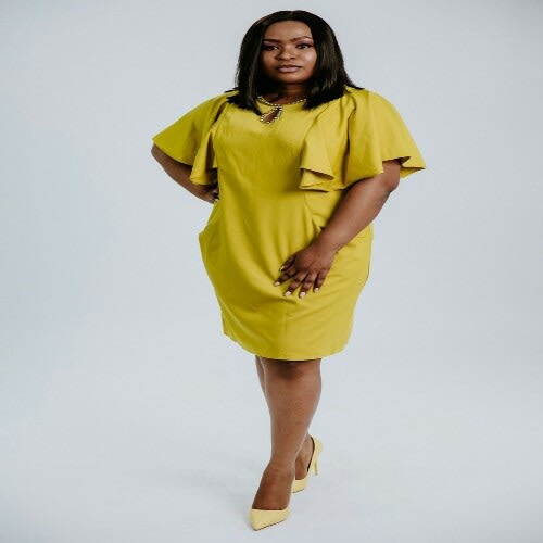Brooklyn Lemon Swing Shift Dress