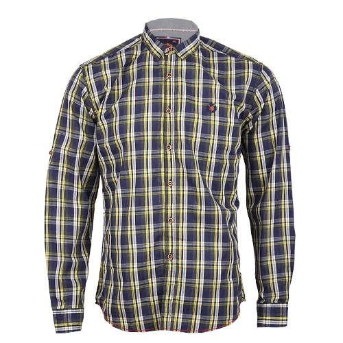 Men's Multicolored  Fitted Check Shirt