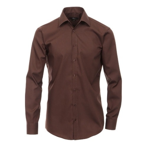Men's Formal Dress Shirt  - Deep Brown