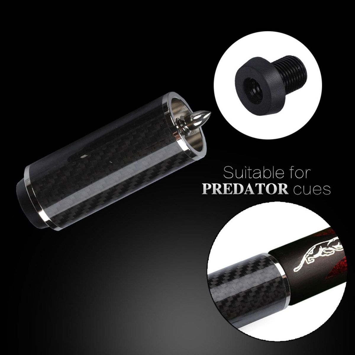 Billiards Pool Cue Extension End Lengthener Enthusiast Cue Stick 2inch