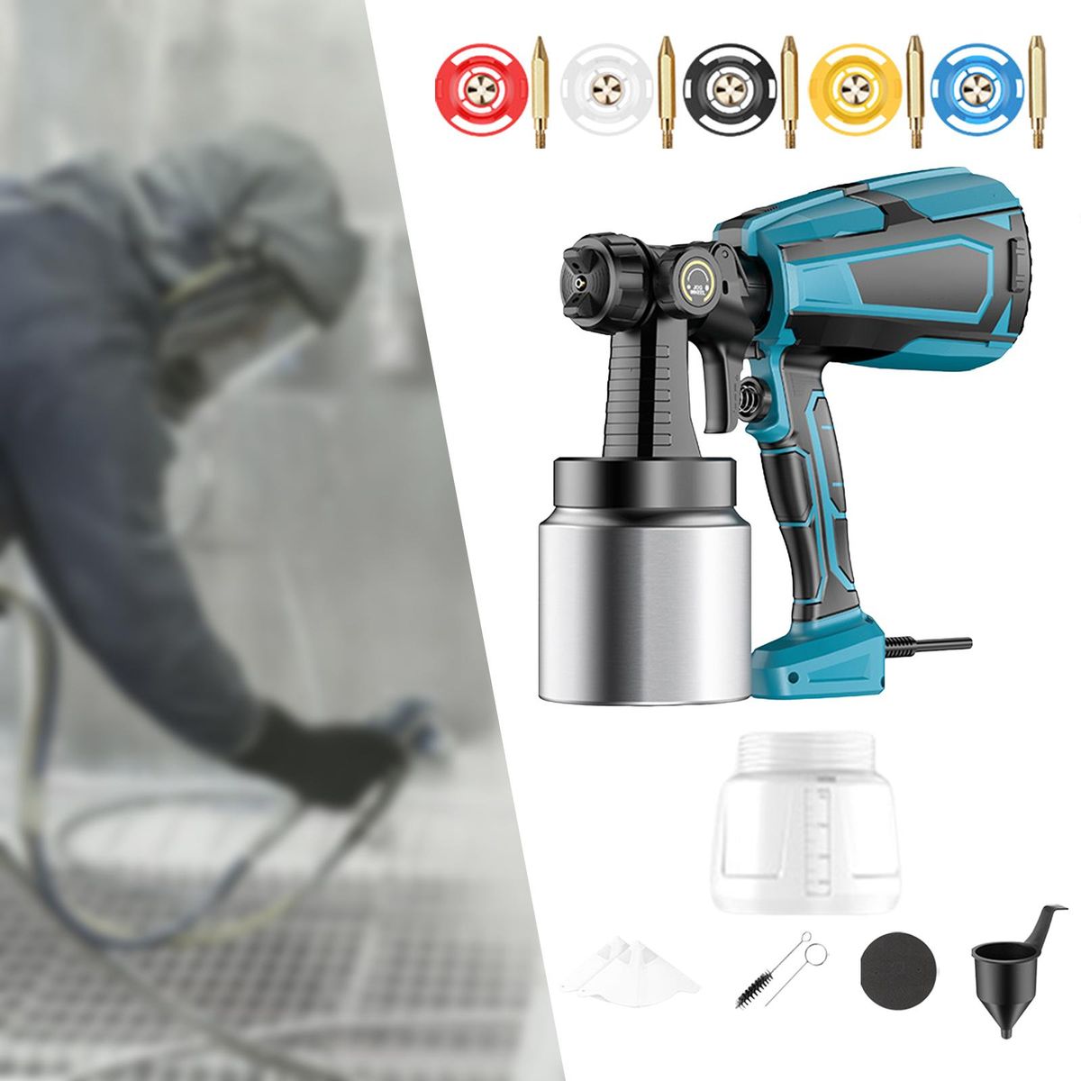 Paint Sprayer Cordless 1000ml Portable Coating And Style B